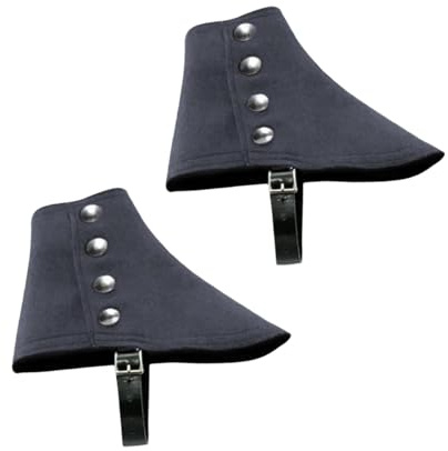 Baoblaze Gangster Gamaschen Party Gothic 20er Jahre Männer Geschenk Kostüm Mittelalter Piraten Stiefelüberzüge, Grau