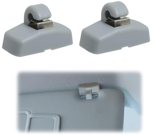 2Pcs Soporte de gancho soporte para parasol de coche, gancho compatible con VW Caddy Golf Mk4 Sharan Passat Polo Amarok Transporter T5 Touran Seat Ibiza Leon Skoda Fabia Octavia Superb 3B0857561B