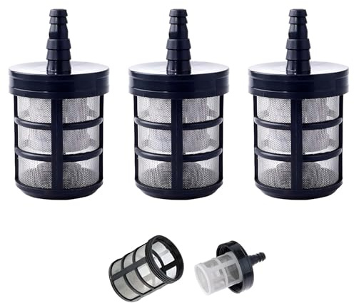 DBAILY Saugschlauch Filter Wasserpumpensieb 3 Stück Wasserpumpe Saugfilter Wasserfiltereinsatz Gartenpumpe Edelstahl mit Doppelschicht Verschlüsselungssieb für Sprühgeräte Ölpumpen Autowaschanlagen