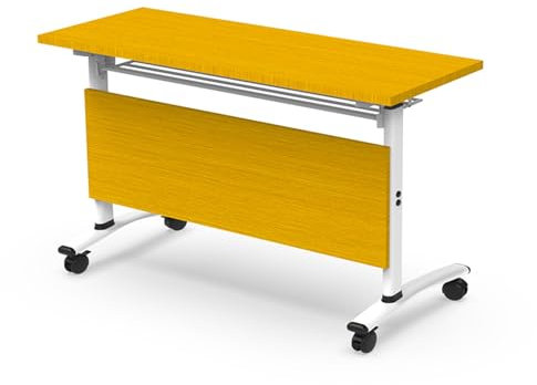 AYMIXEM Konferenztisch Konferenztisch Klappbare Besprechungstische, Klappbarer mobiler Schulungstisch mit feststellbaren Rollen, Konferenztisch mit Holztischplatte, mobiler Schreibtisch mi