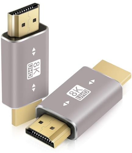 AXFEE 2.1 Adaptateur HDMI 8K, Lot de 2 Adaptateur HDMI Mâle vers HDMI Mâle