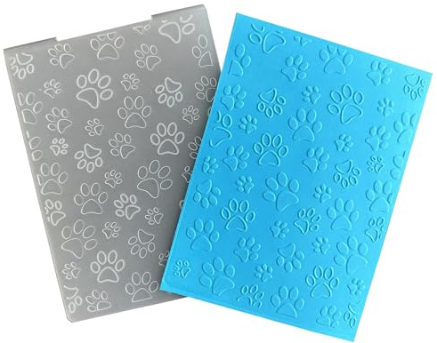 arriettycraft Kunststoff-Prägeschablonen mit Hundepfotenabdruck, für Kartenherstellung, Katzenpfotenabdrücke, Scrapbooking, Kunststoffvorlage, Fotoalbum, Kartenpapier, handgefertigt, Basteln,