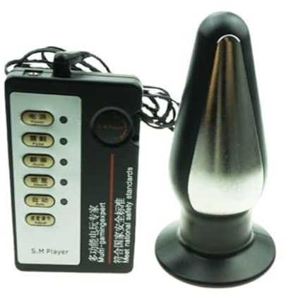 Électro stimulateur Appareil d'électrostimulation sexuelle Estim avec prise anale électrochoc pour Femmes Hommes