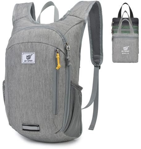 SKYSPER Faltbarer Rucksack 15L, Ultraleicht Wanderrucksack Kleiner | Rucksack Reiserucksack für Wandern Reisen Radfahren