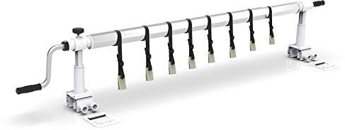 LEADZM Enrouleur de Bâche de Piscine Professionnel en Aluminium Premium,Système d'enroulage pour Bâche Solaire,1,5-4,5 m,Installation Fixe,Solide et Durable,avec Différents Types de Piscines,Blanc