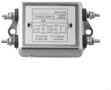 Filtro de red AC110220V para la máquina de marcado de fibra óptica, supresión de ruido de potencia monofásica (CW4L2-20A-S)