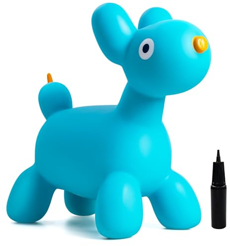 U&C Planet Bouncy Dog Animal Hopper for Kids, Garden Games for Boys | Inflatable Ride-On Toy with Pump, Anti-Slip Design, Indoor/Outdoor Play, Fun Christmas Birthday Gift for Toddlers