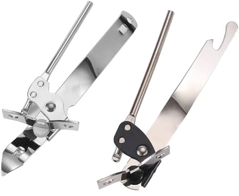 2Pcs Stainless Steel Manual Can Opener Multifunctional Heavy Duty Butterfly Bottle Jar Tin Opener for Kitchen Tool