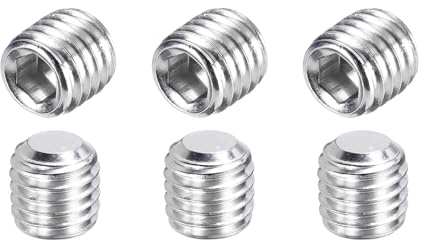 sourcing map Gewindestifte M12-1,75 x 12 mm, 304 Edelstahl, Innensechskantschrauben, Innensechskantantrieb für Badezimmerarmaturen, Reparatur, Möbel, DIY-Projekte, 6 Stück