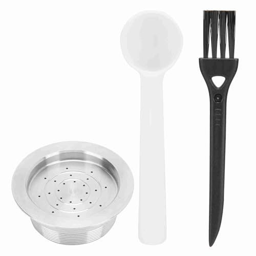 Coffee Capsule Stainless Steel Capsule Coffee Capsule Spoon Brush Kit Replacement Reusable for MIO Coffee Machine Accessory Compatible A Modo Mio Jolie Espria
