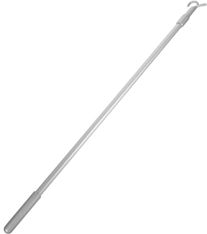 LOORGVEL Telescoping Draw Blind Tilt Wand - Adjustable 32 Inch Aluminum Alloy Curtain Pull Rod for Shades - Push-Pull Hook for Window Blinds Households Decoration