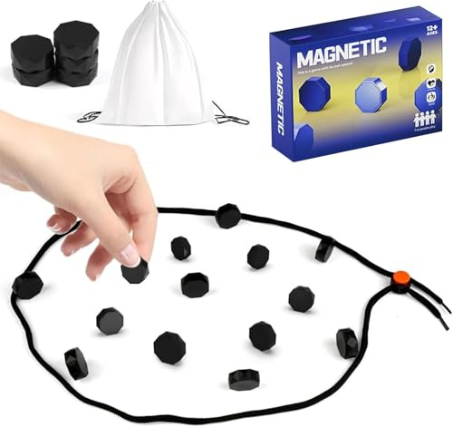 KOSLEOW Juego de Ajedrez Imanes de Combate,Juego de Mesa Estratégico con 20 Piezas Hexagonales, Ajedrez Magnetico Portátil para Viajes, Juego, Regalo de Cumpleaños y Navidad