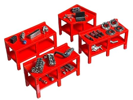 FewNvWa Kit D'outils de Garage Miniature PP à L'échelle 1/64, Accessoires D'atelier, Scène de Réparation Automobile, Diorama pour Passionnés, Style A