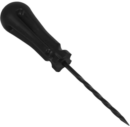 HOMSFOU Punta Trapano Manuale per Riparazione Pneumatici Chiodi a Fungo in Acciaio Nero, Portatile e Resistente per Veicoli, Motociclette e Camion