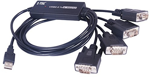FTDI Chip 4 Port USB to Serial RS232 DB9 Adapter Cable