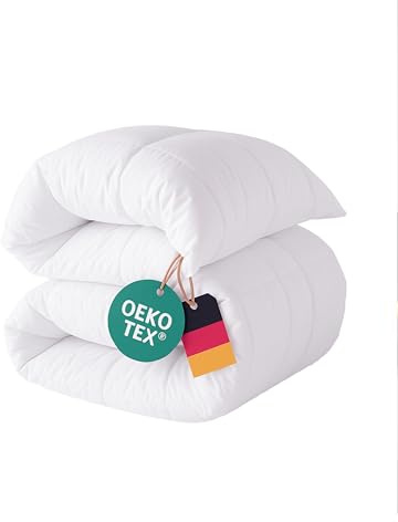 VitaloBett Winter Bettdecke 200x220 cm extra-warm mit 100% weicher Daunenfüllung 2100g - Daunendecke mit Baumwoll-Bezug, Atmungsaktiv & waschbar bis zu 60°C, Ökotex-Zertifiziert, Allergiker-geeignet
