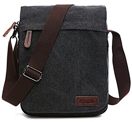 Outreo Herren Umhängetasche, Retro, Umhängetasche, Vintage, Aktentasche, aus Segeltuch, Einkaufstasche, für Schule, Laptop, Freizeit, Börse, Handtasche