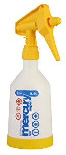 Kwazar 9120067361428 Sprühflasche Mercury Super 360 Pro plus 0,5 L, weiß/gelb, 8,9 x 8,9 x 29 cm