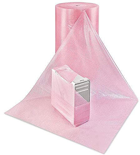 500mm x 50m Pink Antistatic Bubble Wrap Roll Small Cushioning Wrap