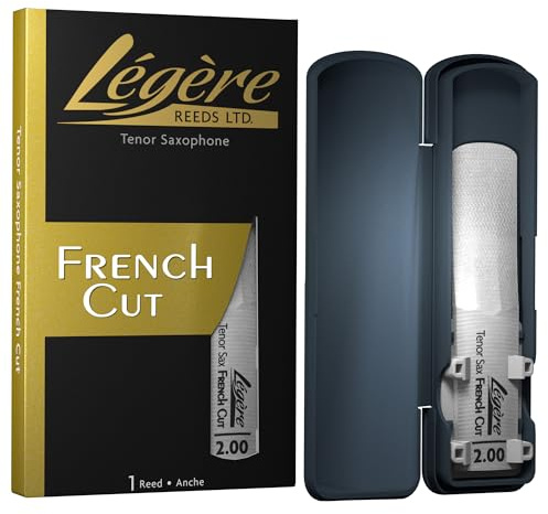 Légère Reeds - Tenorsaxophonblatt, French Cut, Blattstärke 2.00 (TSF2.00) - Hochwertiges synthetisches Holzblasrohr