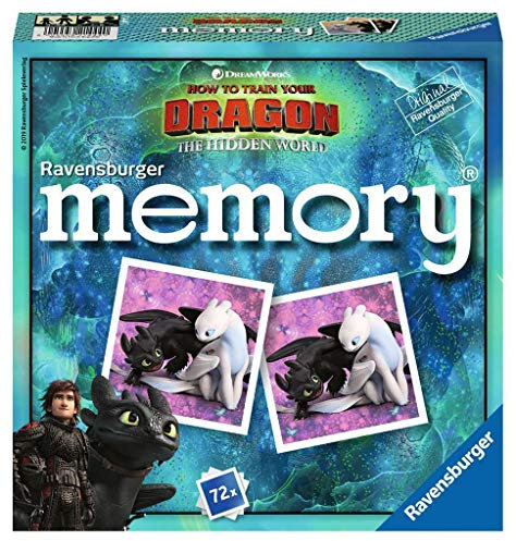 Ravensburger Kinderspiele 21444 - Memory® zum neuen Kinofilm Drachenzähmen leicht gemacht 3: Die geheime Welt