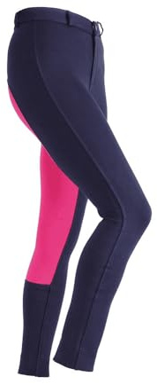 Shires Maids Jodhpur bicolore pour enfant Bleu marine/rose 11-12 ans