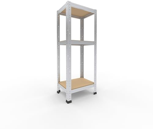 shelfplaza Home 100x40x30cm Schwerlastregal verzinkt mit 3 Böden x 175kg | Kellerregal · Lagerregal · Metallregal · Regale für Kellerraum · Steckregal · Abstellraum Regal