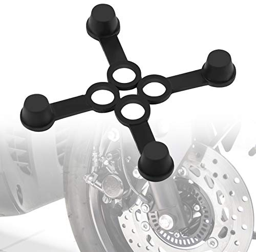 Bremsentlüftungsnippel Schutzkappe 4 Stück Schwarz Gummi | Bremsenentlüftung Zubehör, Staubschutz für 8mm Nippel, universelle Motorrad Passform, zuverlässiger Fett- und Schmutzschutz