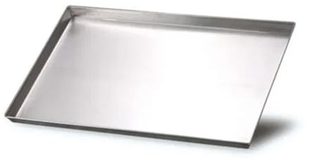 Siccardi Teglia Rettangolare Professionale in Alluminio per Pizza focacce e Pasticceria (Cm 45 x 32 h 3)