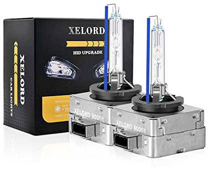 XELORD D1S 8000K Xenon lampada 35W 12V HID Alta Luminosità Auto Fari Lampadine(Confezione Da 2)