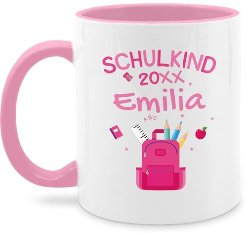 Tasse Tassen 325ml - Einschulung Schulanfang - Schulkind 2026-325 ml - Rosa - personalisierte geschenkideen+für+schulanfänger schulanfänger endlich schule mug zur einschulungstasse