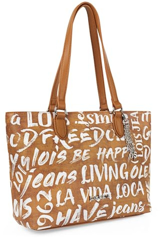 Lois - Bolso Shopper Elegante y Versátil Para Mujer, Bolso Para Todo Uso Con Estilo, Universidad, Camel