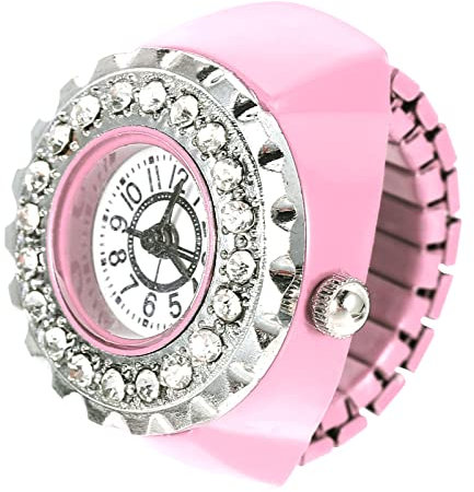 ULTECHNOVO Ringuhr Glitter Ring Watch Uhr Für Watch Ring Shiny Ring Watches Damenuhr Fingeruhr Uhrenring Armbänder Fingerring- Fingerring Uhr Finger Ring Decor Mann Blitz Lünette Glas