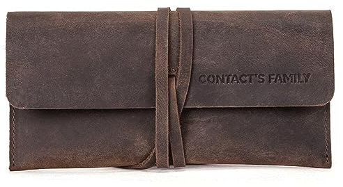 ISAKEN Echtleder Stifterolle, Premium Leder Schreibgeräteetui Große Vielfalt Federmappe Etui für Stifte Mäppchen Schule Federtasche Schlampermäppchen, für Schule & Büro Teen den Schulanfang Geschenk