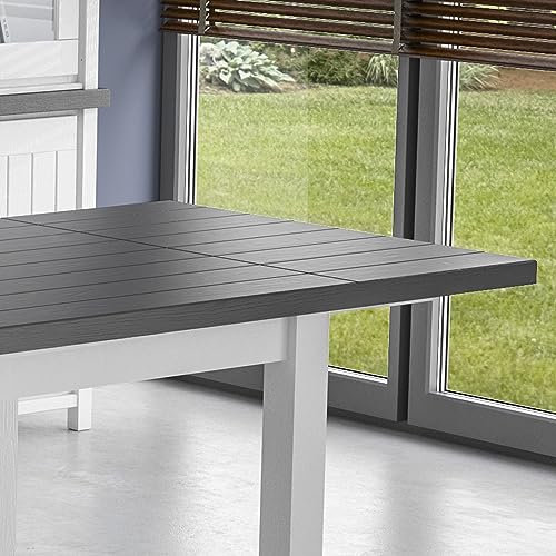 möbelando Ansteckplatte >Miami< in Weiß/Grau aus Holz - 40x4x89,6cm (BxHxT)