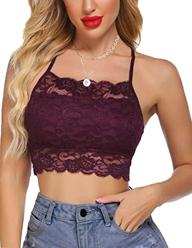 Avidlove Top Corto in Pizzo da Donna Canottiera Canotta Top Corti