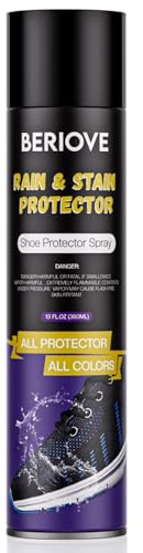 BERIOVE Shoe Protector Spray Waterproof : 13.5 OZ Waterproof Shoe Spray - Suede Protector Spray for Sneaker Boots & Canvas (white)