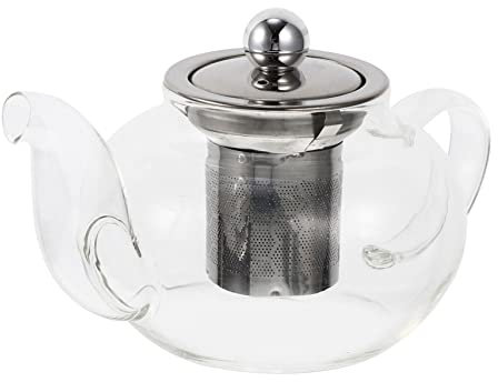 Teiera con filtro Pentola per caffè espresso Limonata Brocca Filtro per caffè in acciaio inossidabile Teiera Bollitore per tè Bollitore per tè in vetro Infusore Design Teiera Infusore in acciaio Te