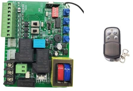 Apricancello automatico scorrevole Pannello di controllo della porta del garage scorrevole Finecorsa a molla magnetica disponibile con funzione di ritardo 220 V CA con tastiera senza fili(Size:220V bo