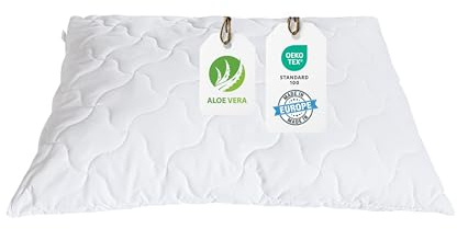 BLUE MOON Aloe Vera Kissen 70x90 Schlafen Kopfkissen Komfort, atmungsaktives Allergiker Kissen, Winter- und Sommer-Kissen 100% Made in EU