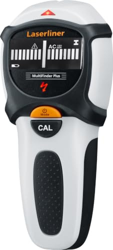 Laserliner MultiFinder Plus Ortungsgerät Leitungsfinder | Spannungsführende & nicht spannungsführende Leitungen, Metall, Kupfer, Eisen & Holz, Spannungswarnung, LC-Display