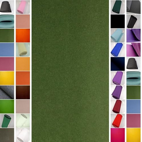 StoffBook 5mm Polyester Bastelfilz Stoff Meterware Laubgrün - Stabiler Filzplatten zum Nähen, Kleben, Basteln, DIY Taschen, Dekoration und Kindergarten - 45cm Breite e360