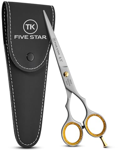 TK FIVE STAR Tornado Razor-Edge Premium 6,5 tum extra vass frisörsax hårklippningssax för kvinnor män frisörer och salonger för fint och starkt hår rostfritt
