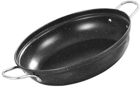 PHENOFICE Pentola in Acciaio Inox A Doppio Manico Padella Per Cottura 28 Cm Portatile
