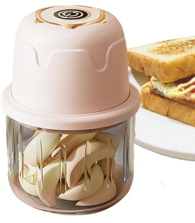 Hachoir électrique pour ail, hachoir à oignon électrique | Coupe-légumes à batterie | Hachoir à légumes portable de 350 ml, hachoir à ail, presse-purée, avec recharge USB pour
