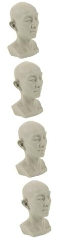 OHPHCALL 4pezzi Small Gypsum Bust Figurine Statua Per Decorazione Desktop Accessorio Per Creativi e Speciali