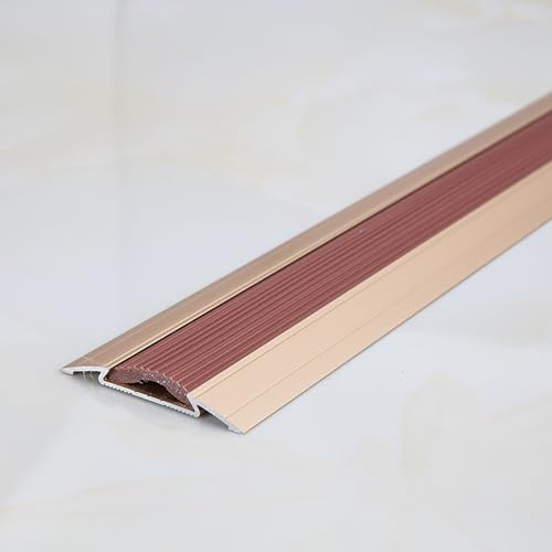 Raouoae rutschfeste Treppenkanten Aus Gummi 3 Stück* 90 cm Aluminium-Treppenprofil Mit Kantenverkleidung Anti-Rutsch-Metallverkleidung Für Treppenstufen Treppenverkleidung(D)