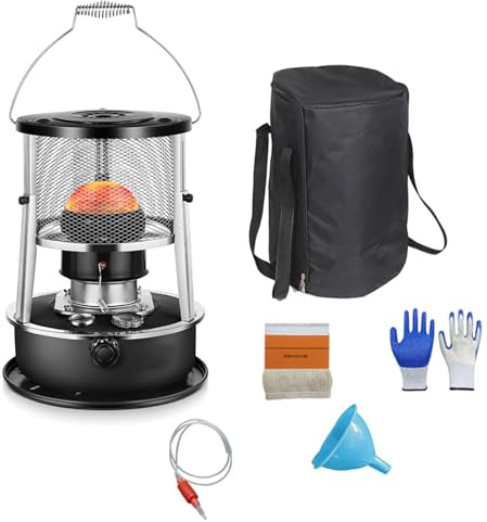 Kerosene Heater, Portable Kerosene Heaters for Indoor Use, Non-Electric Small Kerosene Heater for Camping, Emergency Oil Stove for Power Outage, Outdoor Camp Tent Heater for Ice Fishing, Hunting