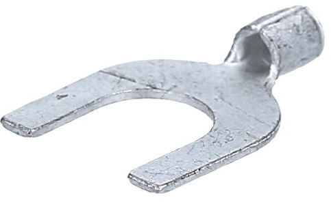 10 Stück Kalitec S2,5-U8 Gabelkabelschuh 2,5mm² U8 I unisolierter Kabelschuh I Kupferkabelschuh 99,9% Kupfer I Kabelschuh-Gabel 2,5mm² I Verzinnter-Kabelschuh M8