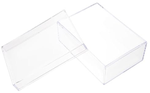 minkissy Transparentes Pokerkartenetui Rechteckige Aufbewahrungsboxen Aus Kunststoff Kleine Leere Schmuck-spielkartenboxen Für Bankkarten Murmeln Kleingeld Und Ohrringe